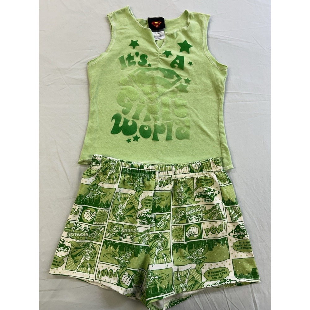 Y2K Super Man Pajama Set Size M 7/8